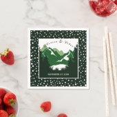 Hochzeit von grünen, weißen Bergen und Polka-Punkt Serviette (Beispiel)