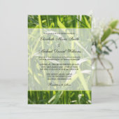 Hochzeit von Grünflächen im Freien Einladung (Stehend Vorderseite)