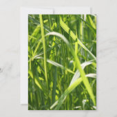 Hochzeit von Grünflächen im Freien Einladung (Rückseite)