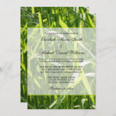 Hochzeit von Grünflächen im Freien Einladung (Vorne/Hinten)
