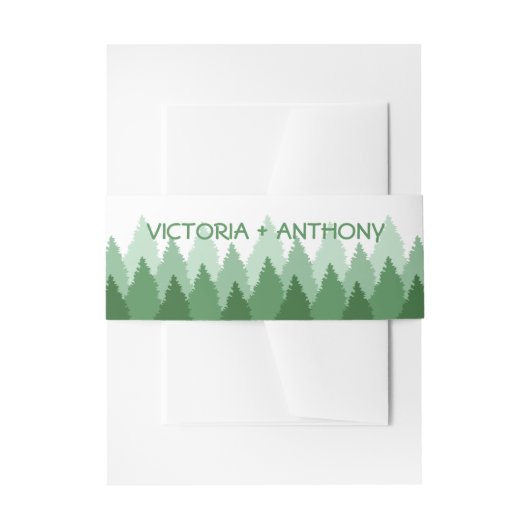 Hochzeit von Grünwald Einladungsbanderole (Vorderseite Beispiel)