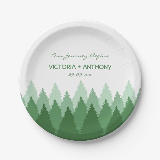 Hochzeit von Grünwald Pappteller (Vorderseite)