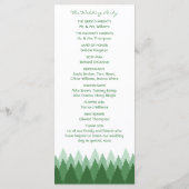 Hochzeit von Grünwald Programm (Rückseite)