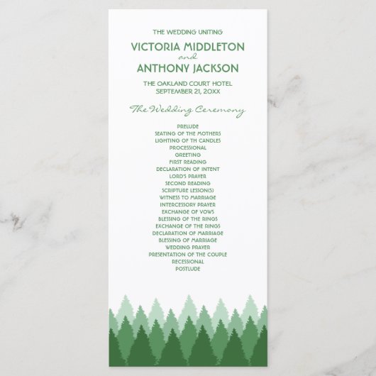 Hochzeit von Grünwald Programm (Vorderseite)