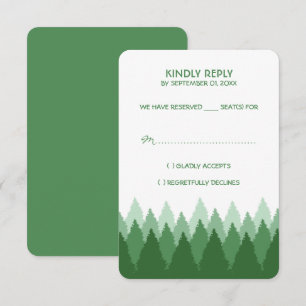 Hochzeit von Grünwald RSVP Karte