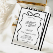 Hochzeit von Hand Drawn Bow Ribbon Sketch Einladung
