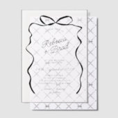 Hochzeit von Hand Drawn Bow Ribbon Sketch Pergament Einladungen (Versetzt (Einladung))