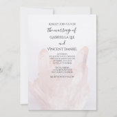 Hochzeit von hellblütigen rosa Kristallen Einladung (Vorderseite)