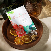 Hochzeit von hellen Wasserfarben Dankeskarte