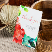 Hochzeit von hellen Wasserfarben Dankeskarte