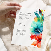 Hochzeit von hellen Wasserfarben Einladung