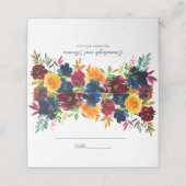 Hochzeit von hellen Wasserfarben Platzkarte (Außenseite Aufgefaltet)