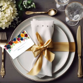 Hochzeit von hellen Wasserfarben Platzkarte