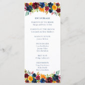 Hochzeit von hellen Wasserfarben Programm (Rückseite)