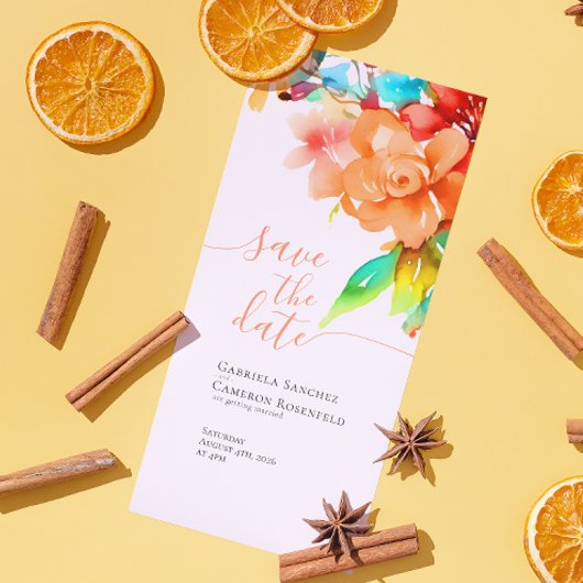 Hochzeit von hellen Wasserfarben Save The Date