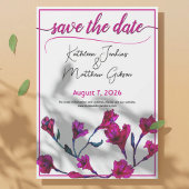 Hochzeit von hellrosa, floralfarbenem Wasser Save The Date