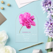 Hochzeit von hellrosa Peony Acryleinladungen (Insitu (Hochzeit))