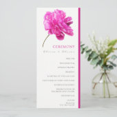 Hochzeit von hellrosa Peony Programm (Stehend Vorderseite)