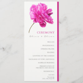 Hochzeit von hellrosa Peony Programm