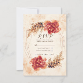 Hochzeit von Herbst Gewürzflora RSVP Karte