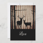 Hochzeit von Hirsch und Aspen-Bäumen Einladung (Rückseite)