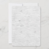 Hochzeit von Hirschantlern auf Birch Einladung (Rückseite)