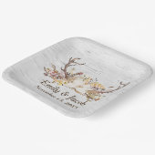 Hochzeit von Hirschantlern auf Birch Pappteller (Gewinkelt)