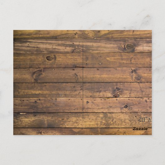 Hochzeit von Holz und Wildblume Postkarte (Rückseite)