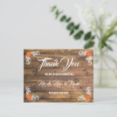 Hochzeit von Holz und Wildblume Postkarte (Stehend Vorderseite)