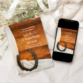 Hochzeit von Horseshoe und Satin-Western speichern Save The Date