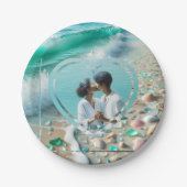 Hochzeit von hübschem Foto Pappteller (Vorderseite)