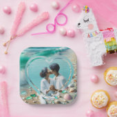 Hochzeit von hübschem Foto Pappteller (Party)