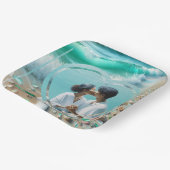 Hochzeit von hübschem Foto Pappteller (Gewinkelt)