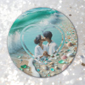 Hochzeit von hübschem Foto Pappteller