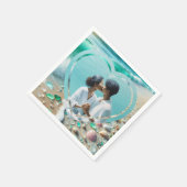 Hochzeit von hübschem Foto Serviette (Ecke)