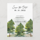 Hochzeit von hübschen Wasserfarben Ankündigungspostkarte (Vorderseite)