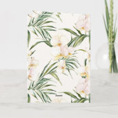 Hochzeit von hübschen Weißcreme-Orchideen Karte (Rückseite)