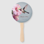 Hochzeit von Hummingvogel und Hibiskus | Blau Fächer (Vorderseite)