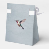 Hochzeit von Hummingvogel und Hibiskus | Blau Geschenkschachtel (Rückseite)