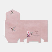 Hochzeit von Hummingvogel und Hibiskus | Pink Geschenkschachtel (Ungefaltet)