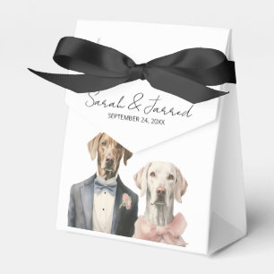 Hochzeit von Hunden Braut und Bräutigam Geschenkschachtel