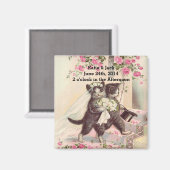 Hochzeit von Katzen Magnet (Vorderseite/Rückseite)