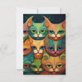 Hochzeit von Katzen RSVP Karte (Vorderseite)