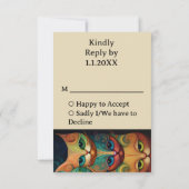 Hochzeit von Katzen RSVP Karte (Rückseite)