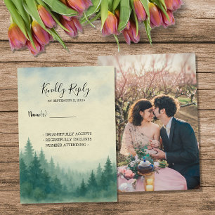 Hochzeit von Kiefernwäldern Einladung