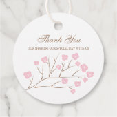 Hochzeit von Kirschblüten Geschenkanhänger (Rückseite)