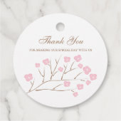 Hochzeit von Kirschblüten Geschenkanhänger (Rückseite)