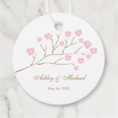 Hochzeit von Kirschblüten Geschenkanhänger (Vorderseite)