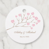 Hochzeit von Kirschblüten Geschenkanhänger (Vorderseite)