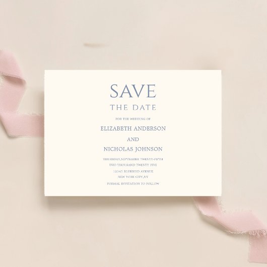 Hochzeit von klassischen Typografie in staubigen B Save The Date